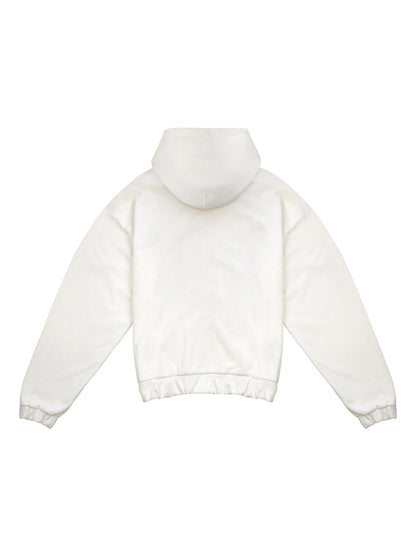 Basic Zip-Hoodie Beige